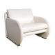 Postmodern white leather armchair by Jan Armgardt for Leolux