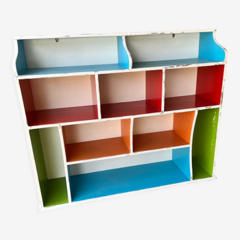 Shelf with wall or wooden lockers
