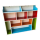 Wall-mounted or free-standing wooden locker shelf