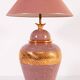 Large Italian Vintage Porcelain Lamp with Gold Detail