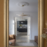 Large antique gilded mirror.