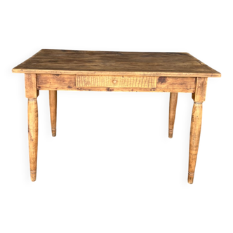 Table de ferme bois brut