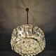 Nickel-plated crystal chandelier Mid Century Modern by Bakalowits