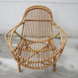 Rattan armchair 60s