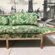 Convertible Two-Seater Sofa / Daybed in Bamboo Style, France 1960s