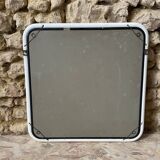 White tubular metal frame mirror