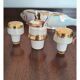 Ensemble de condiments vintage en forme de poisson