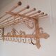 Vintage wrought iron coat rack