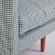 Blue houndstooth square armchairs