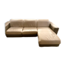 Sofa all leather bi-colors Cream and gray