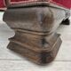 Fauteuil relax vintage danois des années 1950, tissu d'ameublement, bois de chêne, d'origine.