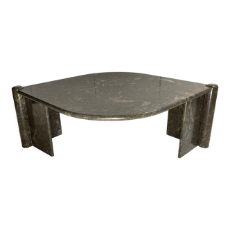 Italian marble teardrop coffee table, 1980s