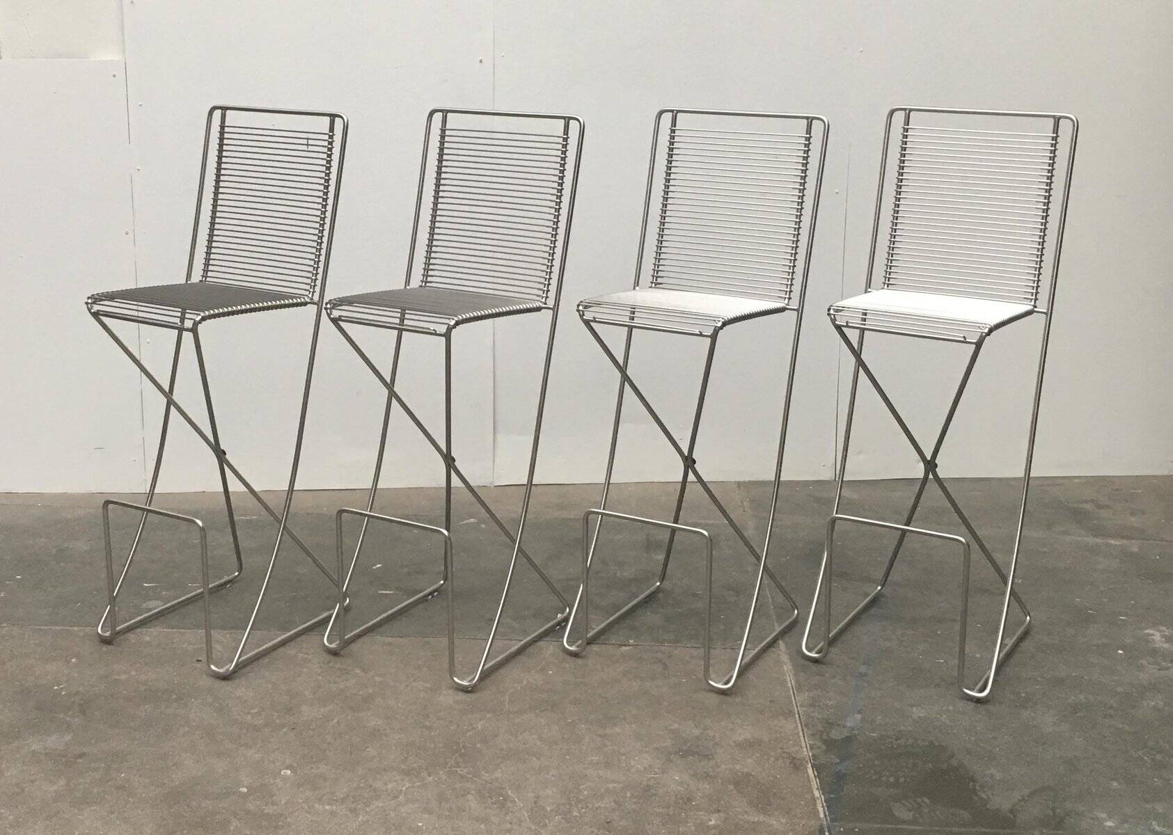 Kreuzschwinger Bar Stools 2nd Generation German by Till Behrens for Till Behrens Systeme, 2000s, set of 4