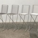 Kreuzschwinger Bar Stools 2nd Generation German by Till Behrens for Till Behrens Systeme, 2000s, set of 4