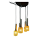 Suspension cascade Mid-Century en verre cristal