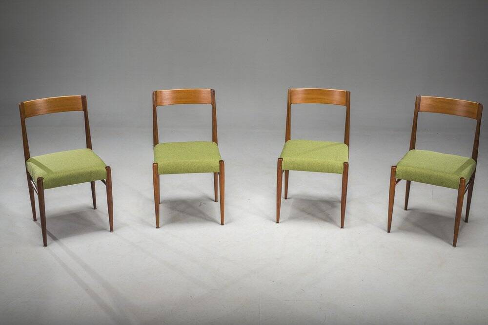 Set of 4 teak dining chairs by Lübke, 1960s