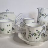 Pillivuyt porcelain tea or coffee service, floral model, Paris exhibition 1900