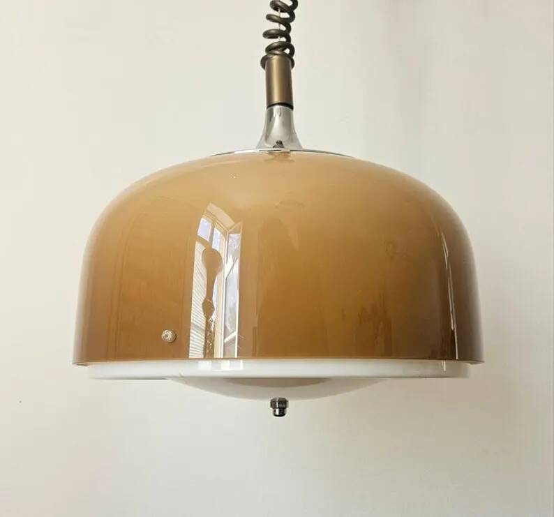 Rare Midcentury Pendant Meblo, designed by Harvey Guzzini, Italy, 1970s