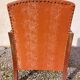 Art Deco armchair, terracotta color