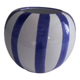 Vintage marine vase in blue and white ceramics