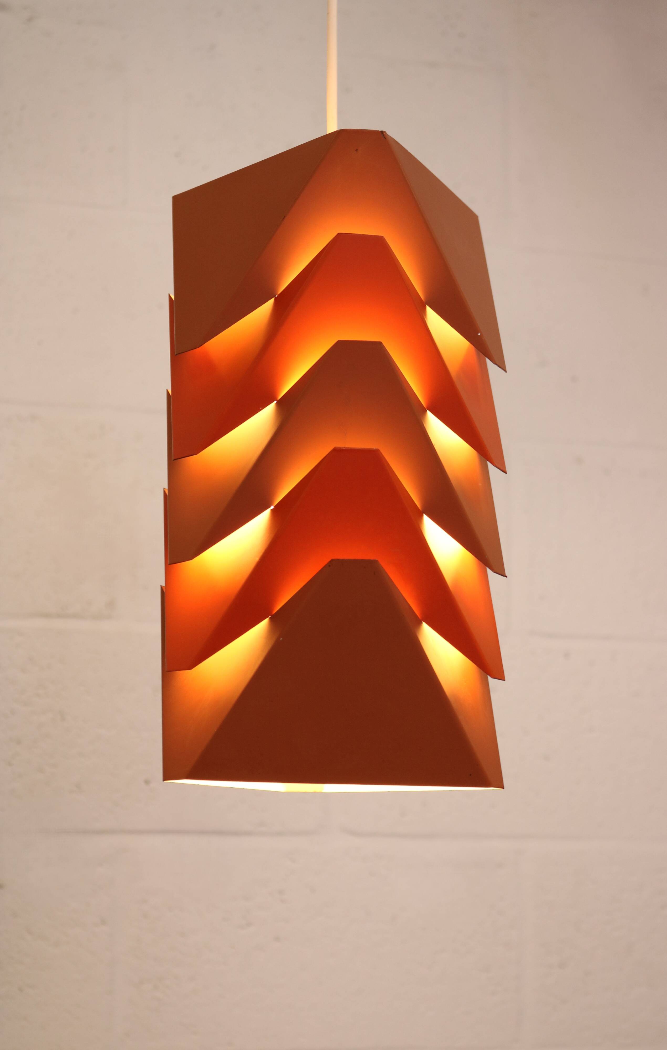 Mid Century Ekko Metal Pendant Lamp by Louis Weisdorf for Lyfa, Denmark, 19