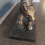 Sculpture lionne art déco