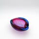 Pocket Glass Murano Flavio Poli Sommerso Fuchsia Blue 17cm