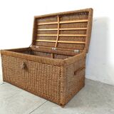 Vintage papercord chest, 1970s