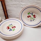 Set 6 hollow plates Lunéville