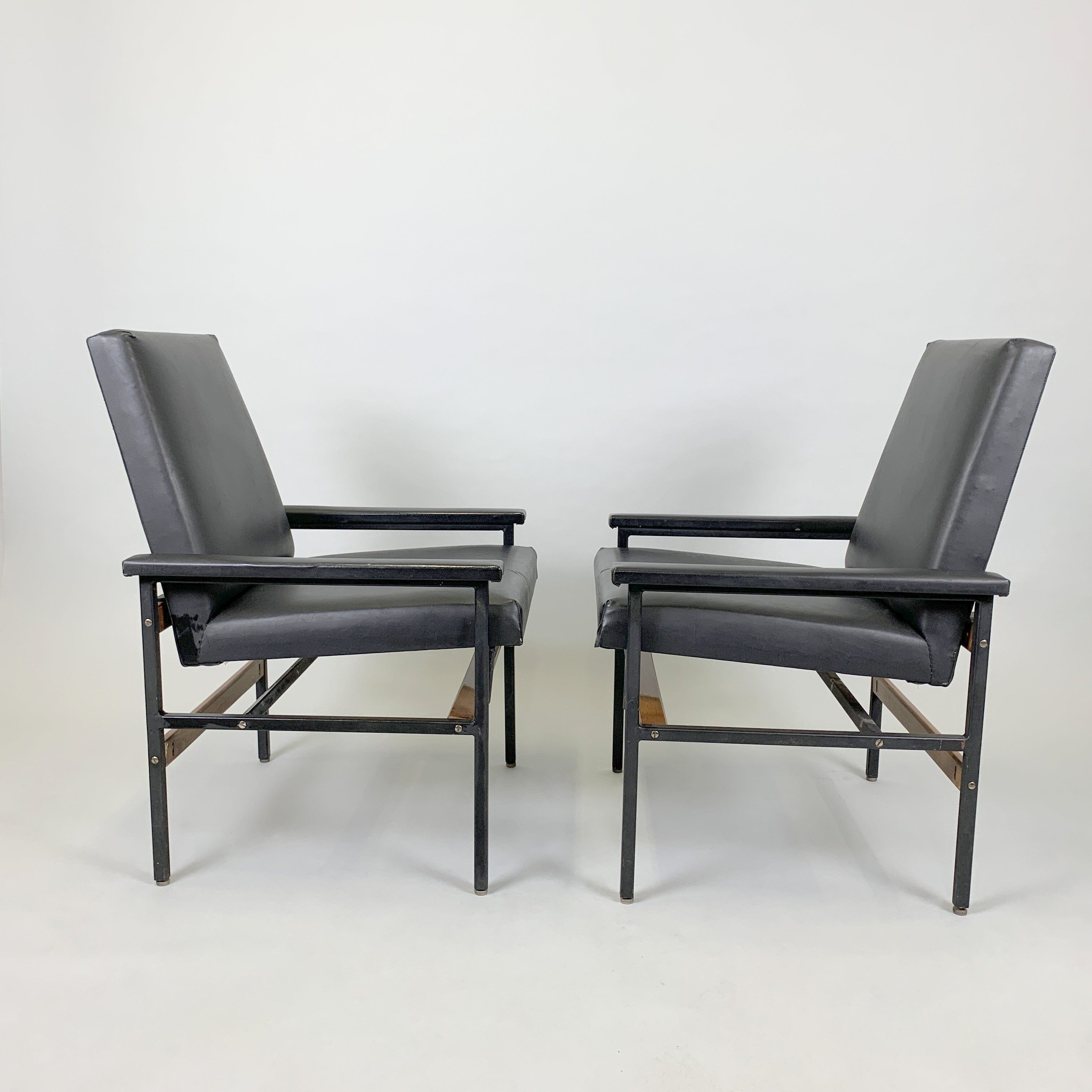 Pair of Vintage Adjustable Armchairs, Czechoslovakia, 1970's