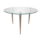 Tripod golden round coffee table
