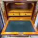 Writing desk in Napoleon III Marquetry white marble top