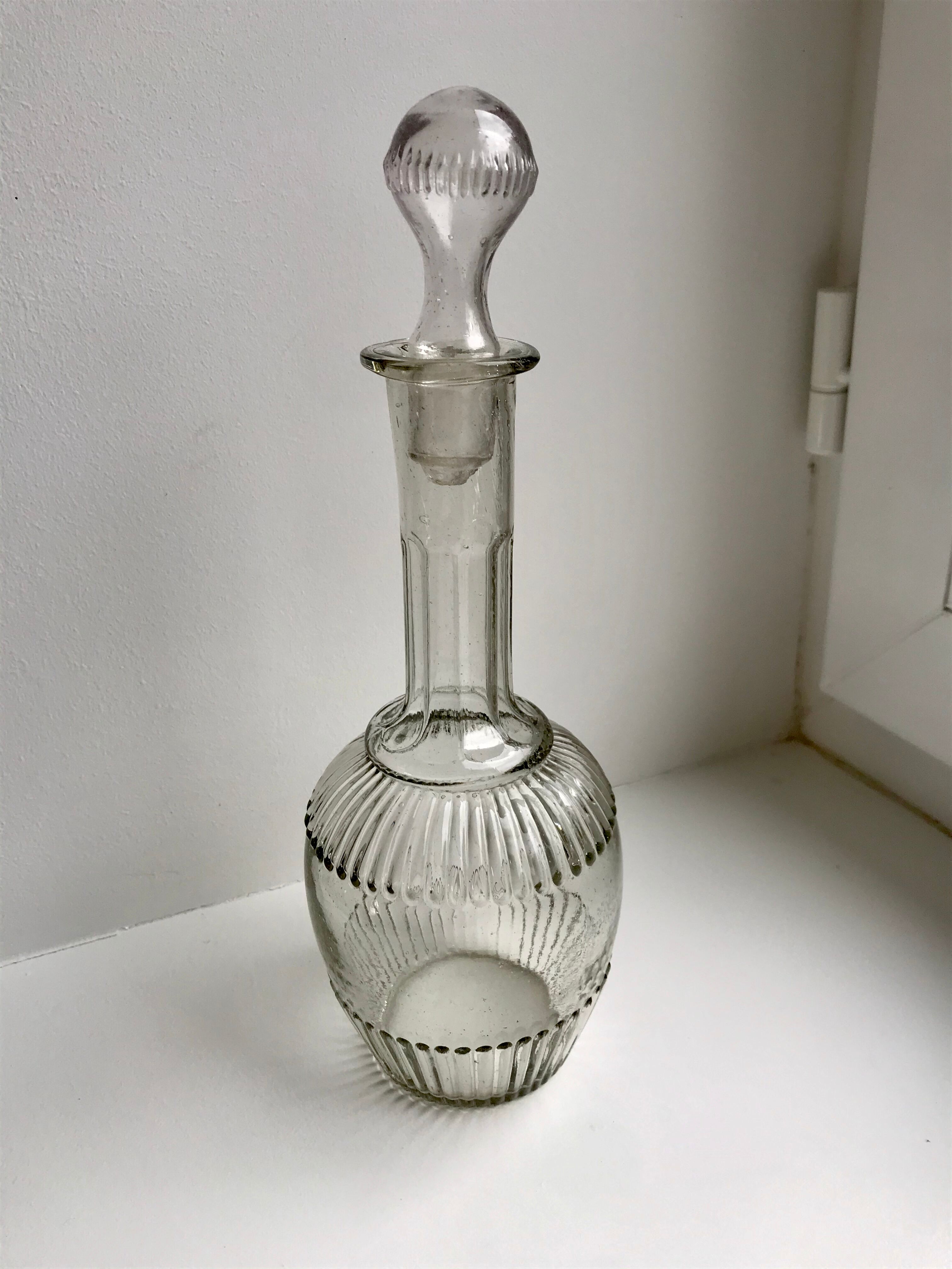 50s molded glass decanter