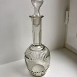 Carafe en verre moulé années 50