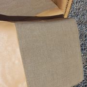 Pair of 1930s club armchairs in ivory leather.