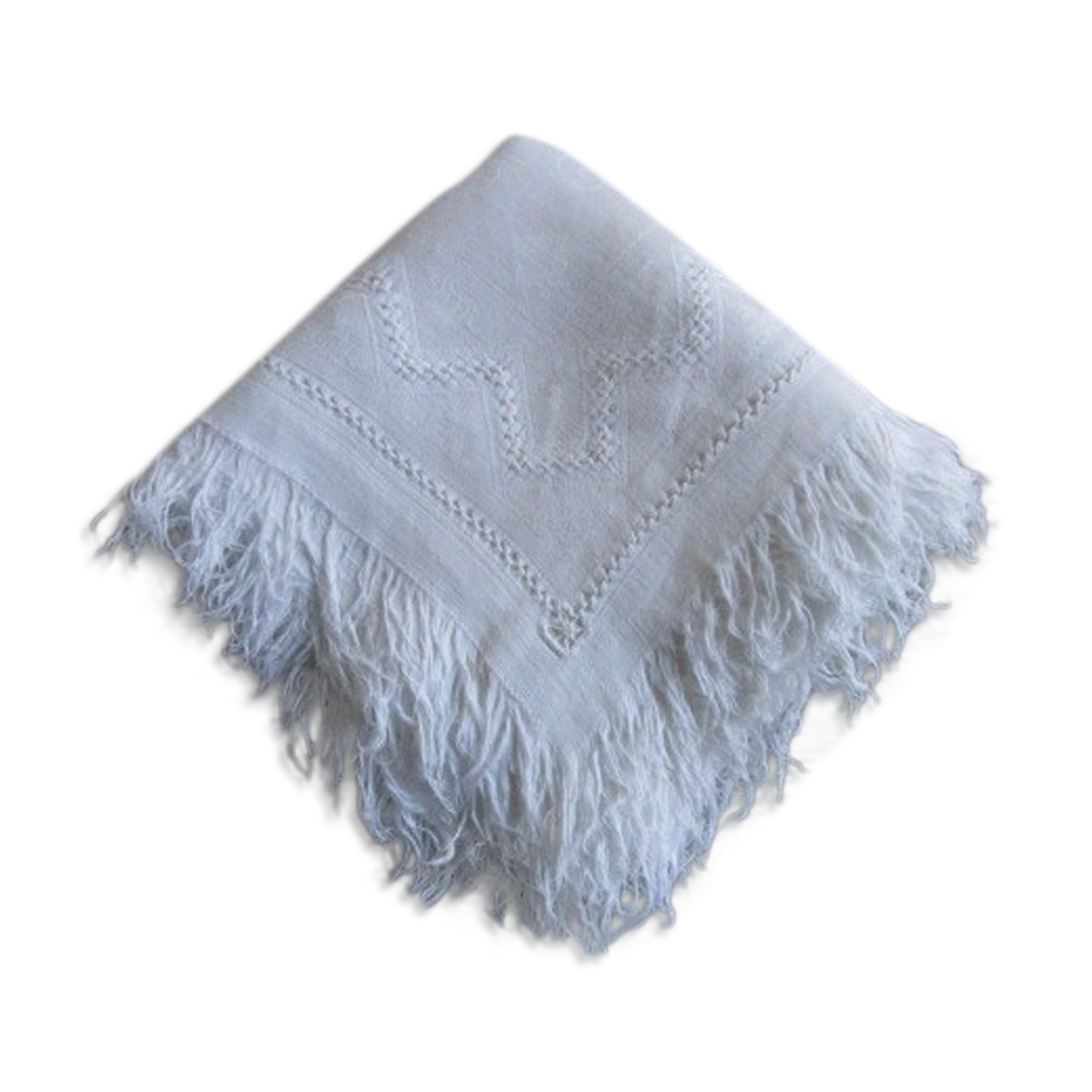 10 old damask-monogrammed-embroidered tea towels 30x30cm