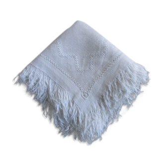 10 old damask-monogrammed-embroidered tea towels 30x30cm