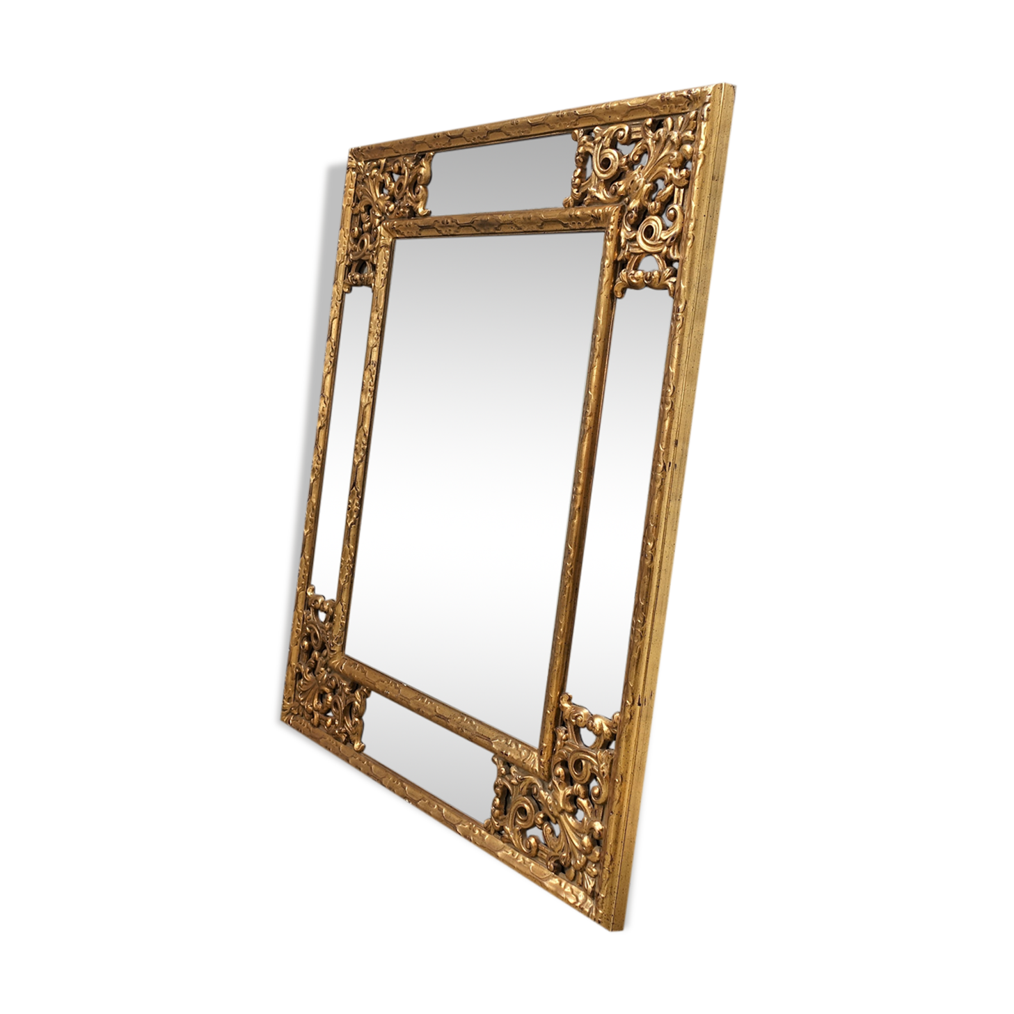 Miroir Deknudt doré vintage