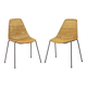Set of 2 Gianfranco Legler Basket Chairs, 1950s Rattan Chairs, Mid Century.