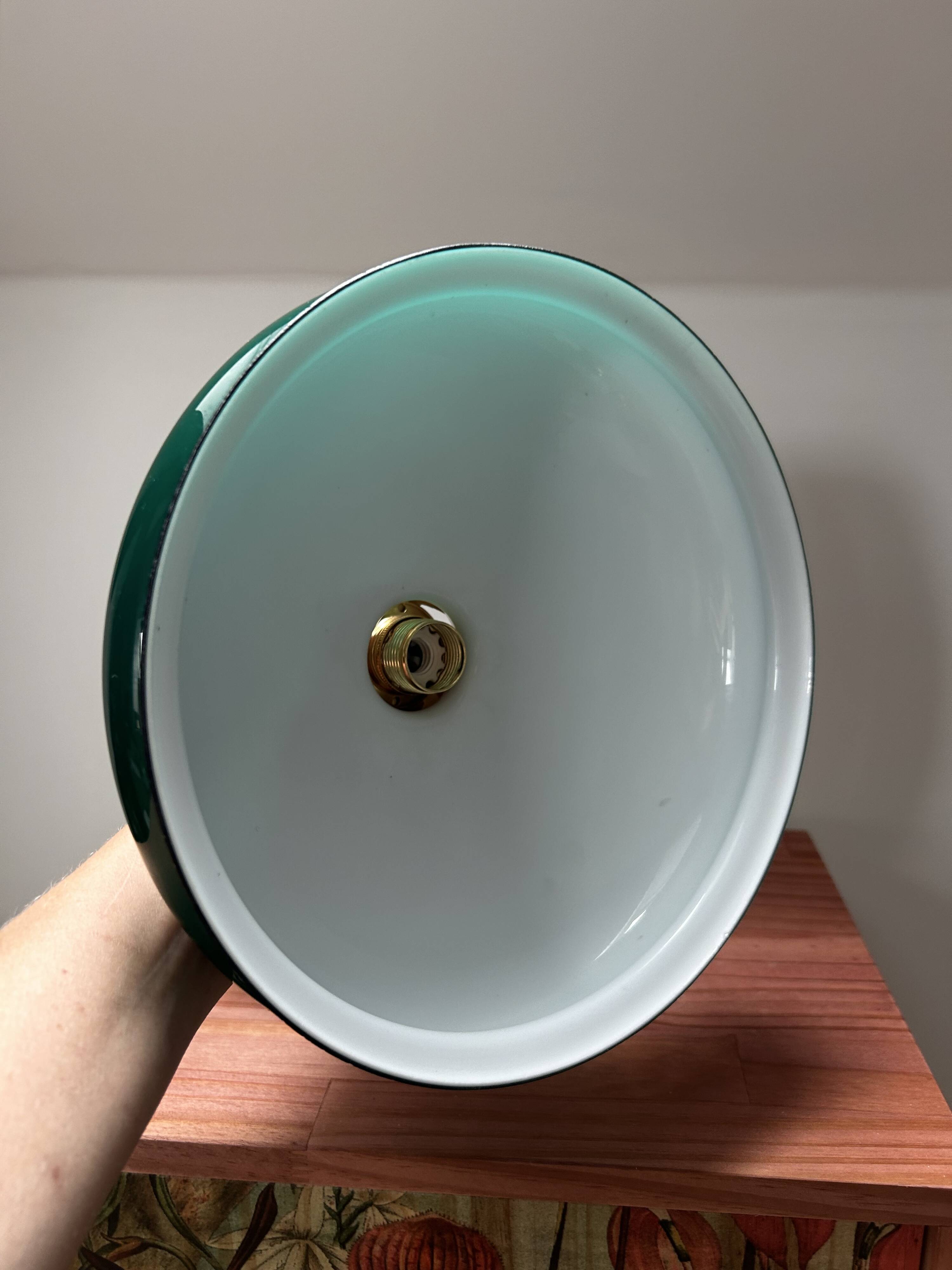 Green opaline wall light