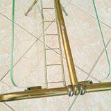 Vintage brass and glass magazine rack 1960s