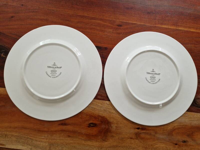 Villeroy and Boch - Pair of flat plates, Kimono Château collection