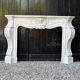 Napoleon III fireplace in white Carrara marble, circa 1880.