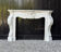 Napoleon III fireplace in white Carrara marble, circa 1880.