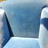 Armchair Napoleon III blue velvet