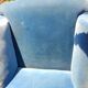 Fauteuil Napoléon III velours bleu