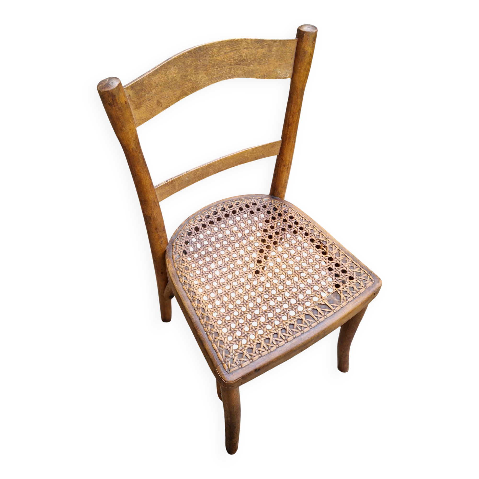 Small antique Baumann children's cane chair