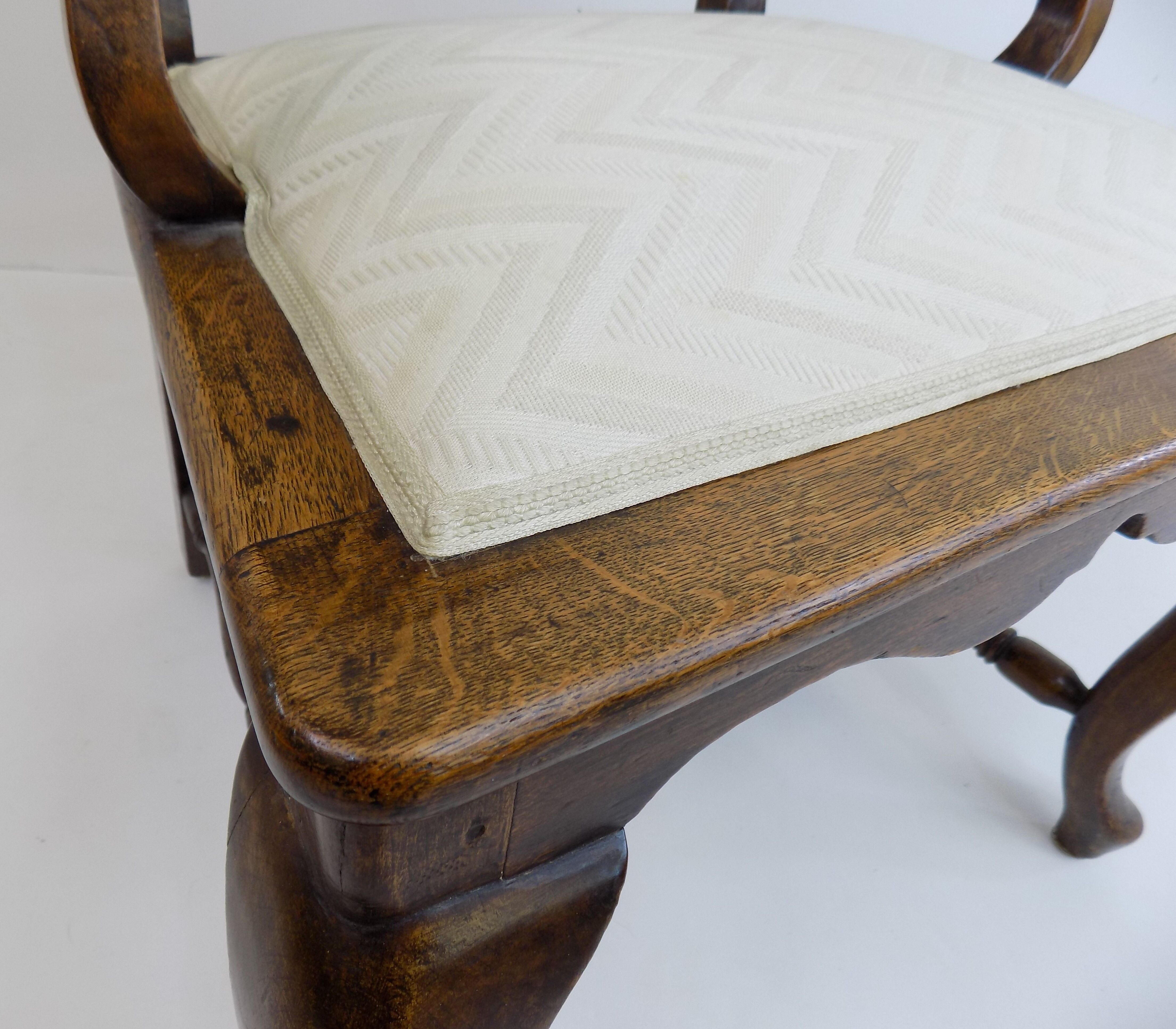 Chaise en bois néobaroque avec vannerie viennoise