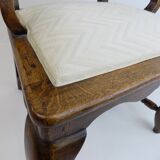 Chaise en bois néobaroque avec vannerie viennoise