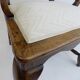 Chaise en bois néobaroque avec vannerie viennoise